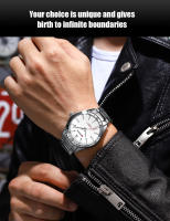 Reloj De Pulsera De Moda Para Hombre CURREN Ultrafino De Acero Inoxidable Resistente Al Agua Con Dial Luminoso Y Cierre De Pulsera - details 1