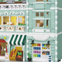 Bloques De Construcción Creativos En Esquina Para Café Y Vistas De La Ciudad Modelo De Edificios Tienda De Juguetes Micro Para Niños Y Adultos - details 8