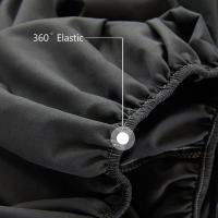 Sábana Ajustable De Color Sólido Protección De Muelles Para Cama Individual Doble Reina 100% Algodón 200TC Funda De Sábanas Con Banda Elástica - details 4