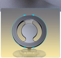 Soporte Movil Coche, Soporte magnético para teléfono de Aleación de zinc con rotación ajustable de 360 Grados-Montaje en comparación, no impermeable, compatible con Automóviles, Diseño de metal plegable Redondo - details 2