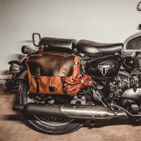 Bolso De Hombro Para Hombre Vintage De Lona Y Cuero Bolso Cruzado Casual Bolsas De Motocicleta Universal Impermeable Tamaño 36x27x12.5 - details 0