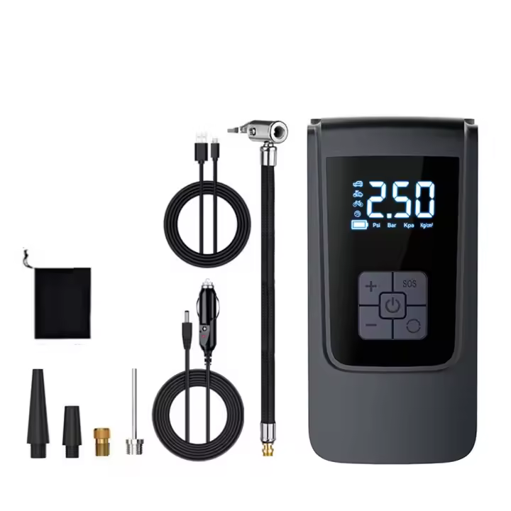 Compresor de Aire Portátil Recargable 4000 Mah con Pantalla LCD - 1