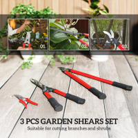 Outsunny Juego de Herramientas para Jardín de 3 Piezas Juego de Herramientas Jardinería con Tijeras de Jardín Cortarramas Tijeras de Podar y Mangos de Goma Antideslizantes Ligera Para Podar Plantas - details 3