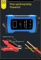 Cargador de batería para coche, CC 12 V, 6 A, protección múltiple, totalmente automático, inteligente, pantalla LCD, reparación por pulsos - details 6