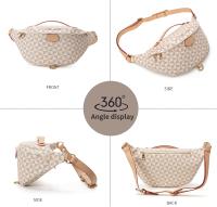 Riñonera cruzada para mujer, bolso bandolera para mujer, riñonera pequeña con cinturón, riñonera a cuadros para mujer, diseño blanco 2 - details 3