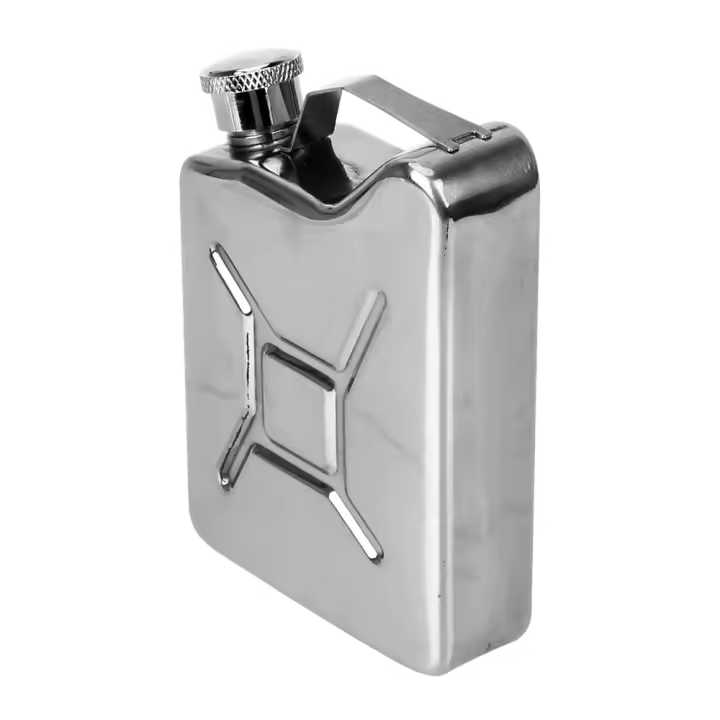 Kit De Botella De Alcohol 5OZ Estilo Tanque De Gasolina Portátil Para Whisky Vodka Acero Inoxidable Contenedor De Bebida - 1