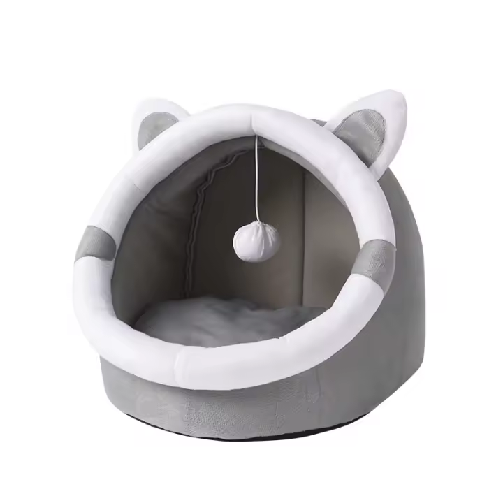 Casa De Gato Nido Universal Para Todas Las Estaciones Cálido Y Cómodo Cueva De Gato Para Bebés Algodón 100% Material - 1