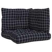 vidaXL Cojines para palés 3 piezas tela Oxford Color Negro,  Taupé,  Beige y mas Cojín Decorativo de Asiento Cojines de muebles de salon - details 3