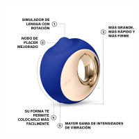 Simulador de Sexo Oral LELO ORA™ 3 Midnight Blue - Estimulación Clitoriana - Silicona Biocompatible - Sumergible - 25% Más Rápido - details 1
