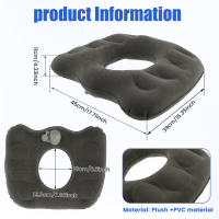 Cojín Inflable Para Hemorroides Donut Ergonómico De PVC Para Coccyx Viajes Cojín De Asiento Portátil Anti-Decubitus De Espuma De Memoria Y Tela De Plush - details 1
