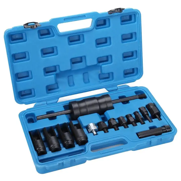 JOMAFA - Extractor inyectores con martillo deslizante compatible con common rail, Bosch, Denso, Delphi y Siemens, 14 piezas - 2140 - 1
