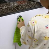 Soporte de toalla redondo adhesivo de 4 piezas, ganchos de toalla adhesivos redondos de montaje en pared, soporte de toalla de té para baño, cocina y hogar - details 4