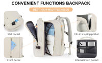 Mochila De Viaje Likros Para Mujeres Con USB Expansible Weekender De Senderismo Para Hombres Portátil 40L Impermeable - details 2