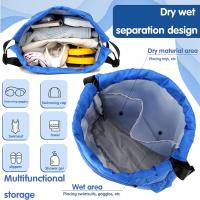 Mochila deportiva para niños, impermeable, para playa, gimnasio, ideal para niños y niñas, con cordón. - details 2