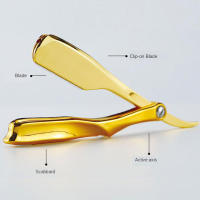 Cuchillo De Barba Manual Para Peluquería Herramienta De Eliminación De Vello Sin Cuchillas Incluidas Para Hombres Accesorios De Peluquería - details 5