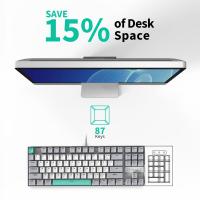 Teclado mecánico 3inuS 87 teclas 5 en 1 con hub dual USB-C y cable hot-swappable - interruptores marrones. - details 10