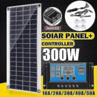 300 W 12 V Kit de Panel Solar Cargador Badería 300 Vatios 12 Voltios Sistema Rojo Con 10A Controlador - details 2