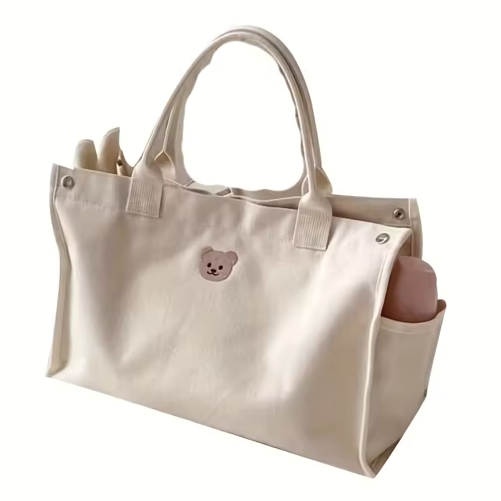 Versatile Canvas Parent Bag - Spacious Diaper & Youngsters Essentials Organizer with Multiple Carry Options, Perfect for Moms on the Go Gl - 1
