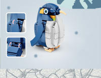 Bloques De Construcción De Animales De La Ciudad Figuras De Pájaros Corocoros Cisnes Murciélagos Pinguino Flamingo Juguetes Educativos Cognitivos Para Niños - details 11