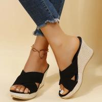 Zapatos De Mujer Moda Casual Con Bocón Transpirable Tacón Ergonómico Cómodo Elegante Sandalias De Verano Microfibra Pull on - details 2