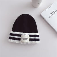 Gorro De Cashmere Para Bebés Niños Y Niñas 2024 Invierno Caliente Estilo De Moda Tejido En Rayas Unisex Tamaño Para Edades 1-3 Años Material COTON - details 4
