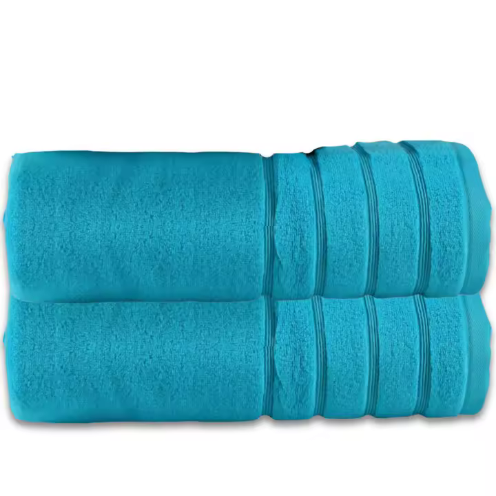 2 Toallas Grandes PREMIUM de Algodón 100% Zero Twist para Baño y Ducha – Toallas de 100x150 cm, Suaves, Super Absorbentes y de Secado Rápido – No encogen Ni Pierden Color (13 Colores diferentes de Toallas de Alta Calidad para Ducha y Lavabo) - 1