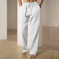 Pantalones deportivos casuales sueltos de lino transpirables de hip-hop para hombre de nueva tendencia de primavera y verano - details 1