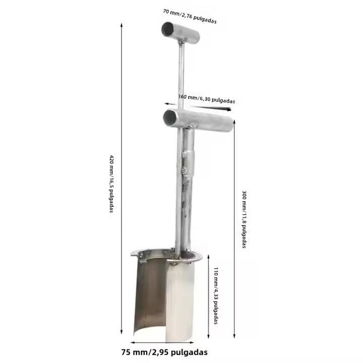 Samplador De Suelo De Acero Inoxidable Herramienta De Jardín Portátil Para Plantar Y Transplantar Brotes Agropecuaria Pulverizador - 1