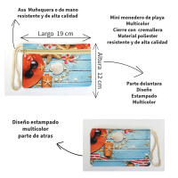 Kebedo Moda Bolso Grande de Viaje Multicolor para Mujer Bolsa de Playa Con Monedero Verano Vacaciones - details 1
