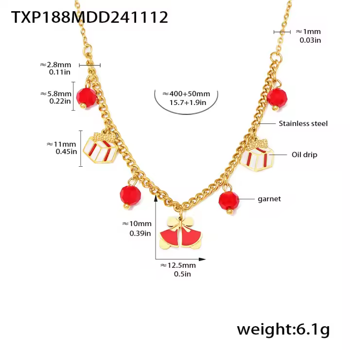 Collar de lujo con tema de pulsera brillante, pendientes, joyería de arce resistente al agua, conjunto exquisito - 1