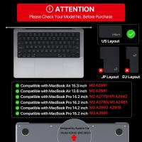 Funda De Teclado Ultrafina Y Transparente Para MacBook Air M1 M2 M3 pro 14 16 Pulgadas Air 15 A3113 A3114 Tipo De Estados Unidos Material De Silicona Negro - details 5