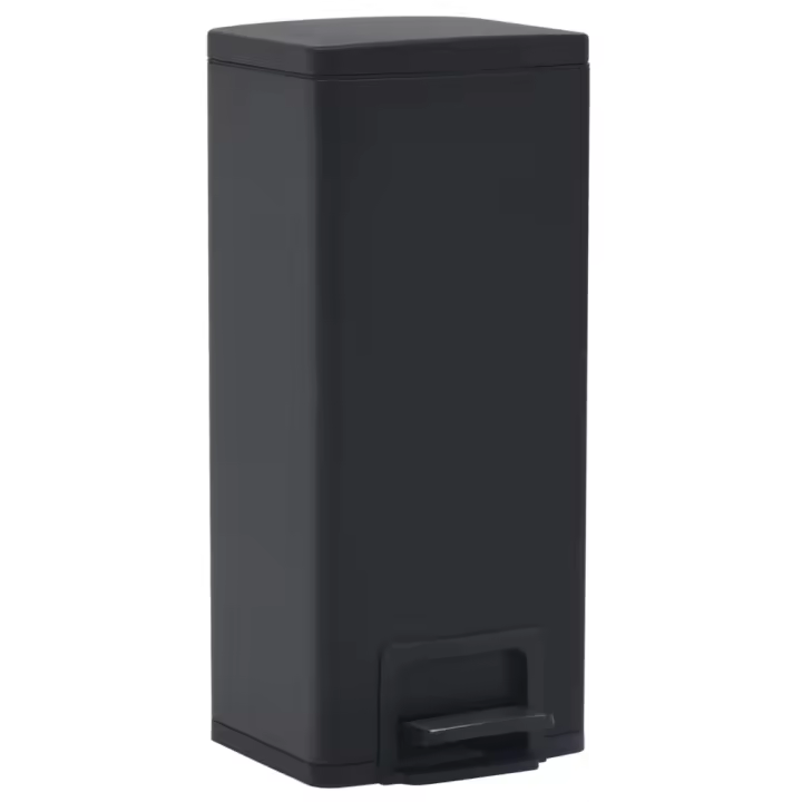 vidaXL Cubo Basura con Pedal Antihuellas 30L Acero Inoxidable Bote Color Plateado,  Gris,  Negro y mas - 1