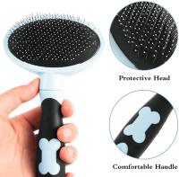 Kit de cepillo y peine para el cuidado de perros, cepillo y peine de doble cara para mascotas (Azul) - details 0