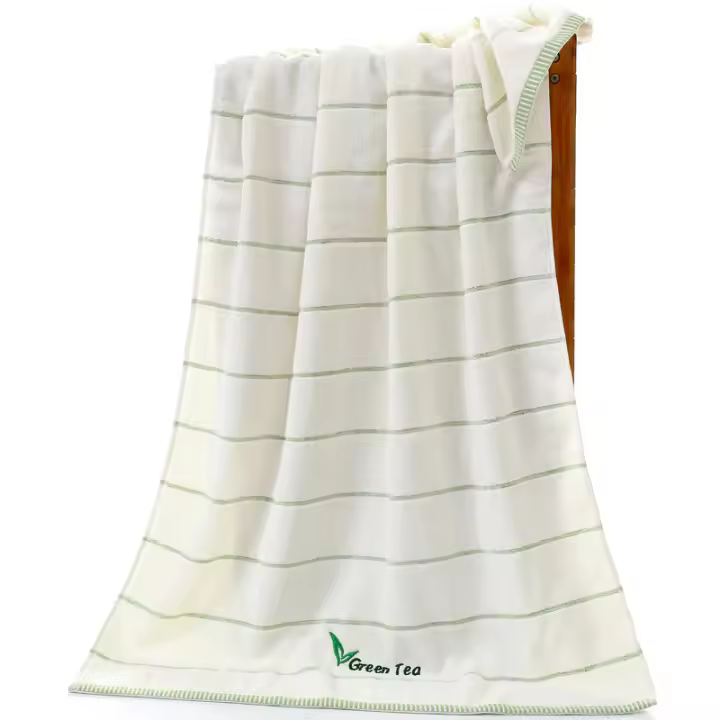 Toalla De Baño De Algodón Puro Lavanda Bordada Absorbe Agua Toalla De Rostro Y Mano Color Lavanda Y Blanco Tamaño Rectangular Para El Hogar - 1