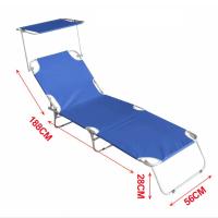 Tumbona plegable portátil de aluminio para playa y piscina California Tumbonas de Aluminio, Mueble de Jardín, Parasol, Respaldo Ajustable, Exterior Patio Terraza Playa 188*56cm - details 6