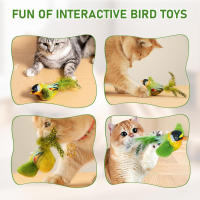 Juguete Interactivo Para Gatos Real Bird Sound Con Sonido De Pájaro Simulación Peluche Con Menta Juguete Para Gatos Y Gatitos - details 5