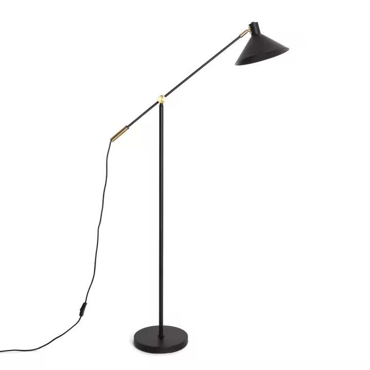 Ledkia Lámpara de Pie Metal Aleya Negro - 1