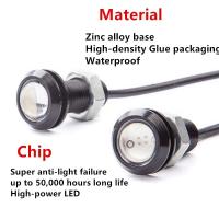 4PCS Lámparas LED De Ojo De Águila Para Motocicleta 18MM Luz De Conducción Super Brillante DRL Luz De Fondo Para El Día Lámpara Antiniebla Señal De Parada Retroiluminación - details 6