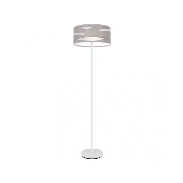 Fabrilamp - Pie Salon Odra 1xe27 Blanco/cemento Gris 165x40x40 Cm - 1