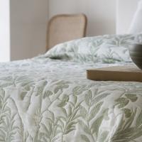 ETHERE MAISON - Colcha jacquard algodón Alessia Verde - details 1