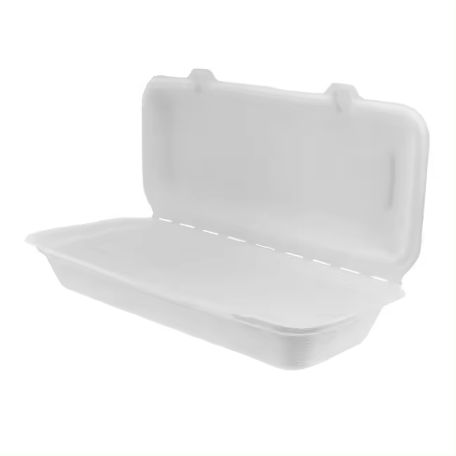 MONOUSO | Envase Panini Caña de Azúcar Blanco 29x14x6cm (50 Uds) - 1