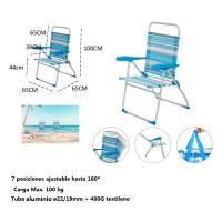 Maxia Market - Silla plegable de playa diferentes colores, con estructura de aluminio y tejido Textileno, transpirable y fresco - details 1