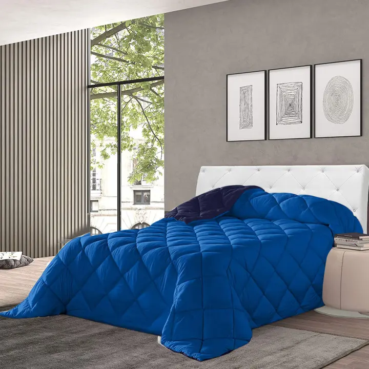rparty- Edredón Nórdico Bicolor 400 gr/m² Microfibra de Poliéster 100% Reversible Transpirable  Rellno Fibra Hueca  para Cama de 90/105, 180x270 hasta  180/200, 280x270 - 1