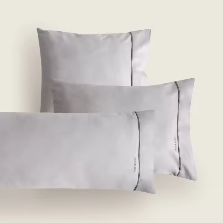 Funda Almohada Don Algodon Satén Elba Gris - 1