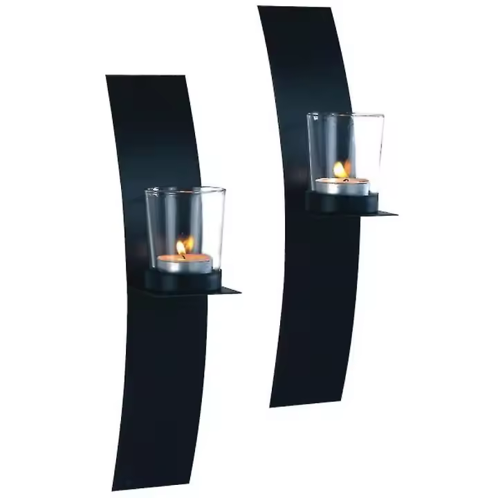 Candelabro de pared con forma De Arch de forja de 2 piezas de Lampett - 1
