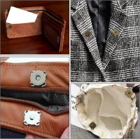 16 juegos de botones magnéticos para coser, 14mm cierres magnéticos sujetadores botones a presión costura en broches para monedero bolso cartera DIY artesanía - details 4