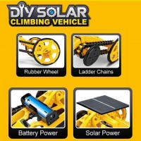 Juguete Solar Para Niños Kit De Artesanía DIY Coche Robótico Todas Las Ruedas De Climbing Juegos STEM Educativos Regalo Para Niños - details 2