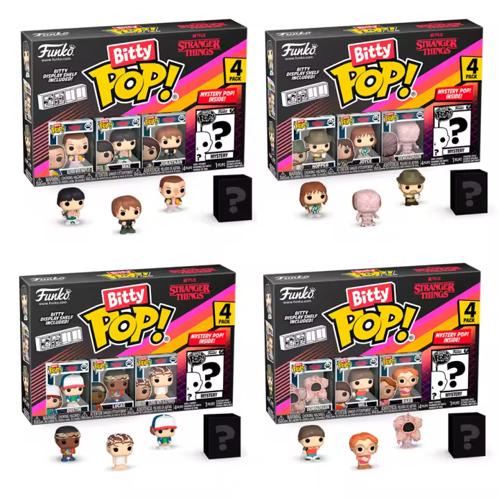 Pack 16 Hopper Dustin Joyce Mike Eleven Bitty bittys Funko Barb Will Demogorgon + sorpresa Stranger Things  Jonathan Lucas - 1