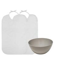 Babero Adulto Impermeable Rizo 100% Algodón - Baberos para Personas Mayores y Cuenco de plastico para desayuno y merienda - details 0