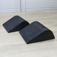Bloque De Squat Wedge Para Entrenamiento De Fuerza Y Equilibrio En Yoga Y Levantamiento De Peso Estirador De Calfe Doble Cara De Madera Resistente Para Ejercicio De Piernas - details 5